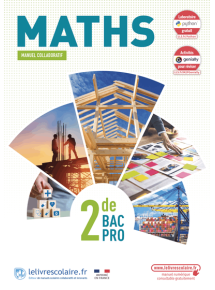 Mathématiques 2de Bac pro 2023 - Manuel Numérique Premium - 5 ans - Adoptant papier